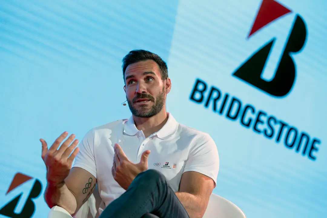 El pirag&uuml;ista Sa&uacute;l Craviotto participa en un acto de Bridgestone para comenzar la cuenta atr&aacute;s para los Juegos Ol&iacute;mpicos de Par&iacute;s 2024, este martes en la sede del Comit&eacute; Ol&iacute;mpico Espa&ntilde;ol, en Madrid . EFE/ Daniel Gonzalez