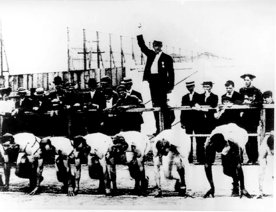 Juegos Ol&iacute;mpicos de Par&iacute;s 1900. Momento de la salida de una carrera. EFE/Archivo