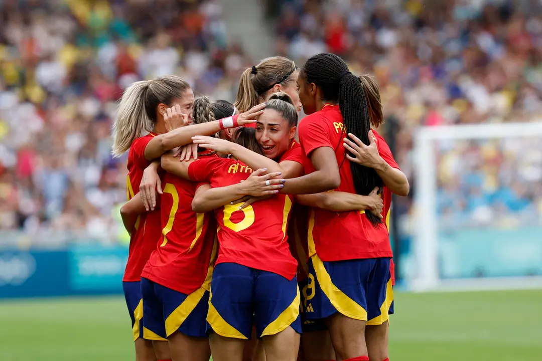 Aitana Bonmat&iacute; celebra el 1-1. EFE/ Miguel To&ntilde;a