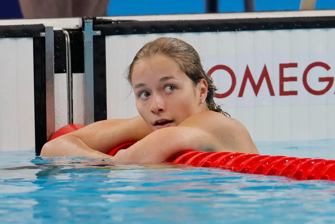La espa&ntilde;ola Carmen Weiler compite en la semifinal de 100m Espalda Femenino en los Juegos Ol&iacute;mpicos Par&iacute;s 2024, este lunes, en Nanterre, Francia. EFE/Lavandeira Jr