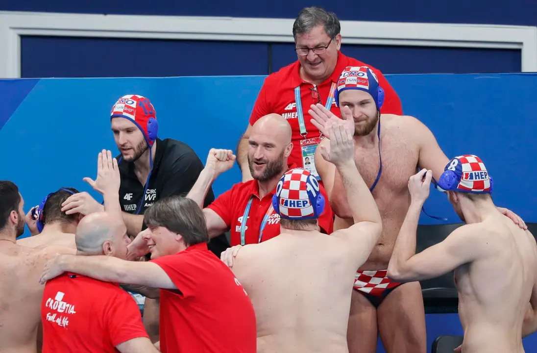 La selecci&oacute;n croata de waterpolo. EFE/EPA/YURI KOCHETKOV/Archivo