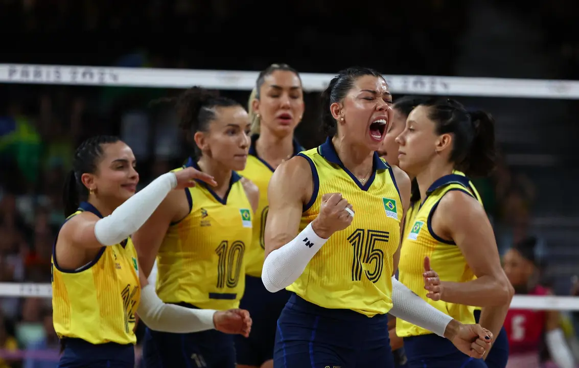 Brasil celebra kla victoria sobre Rep&uacute;blica Dominicana. EFE/EPA/DIVYAKANT SOLANKI