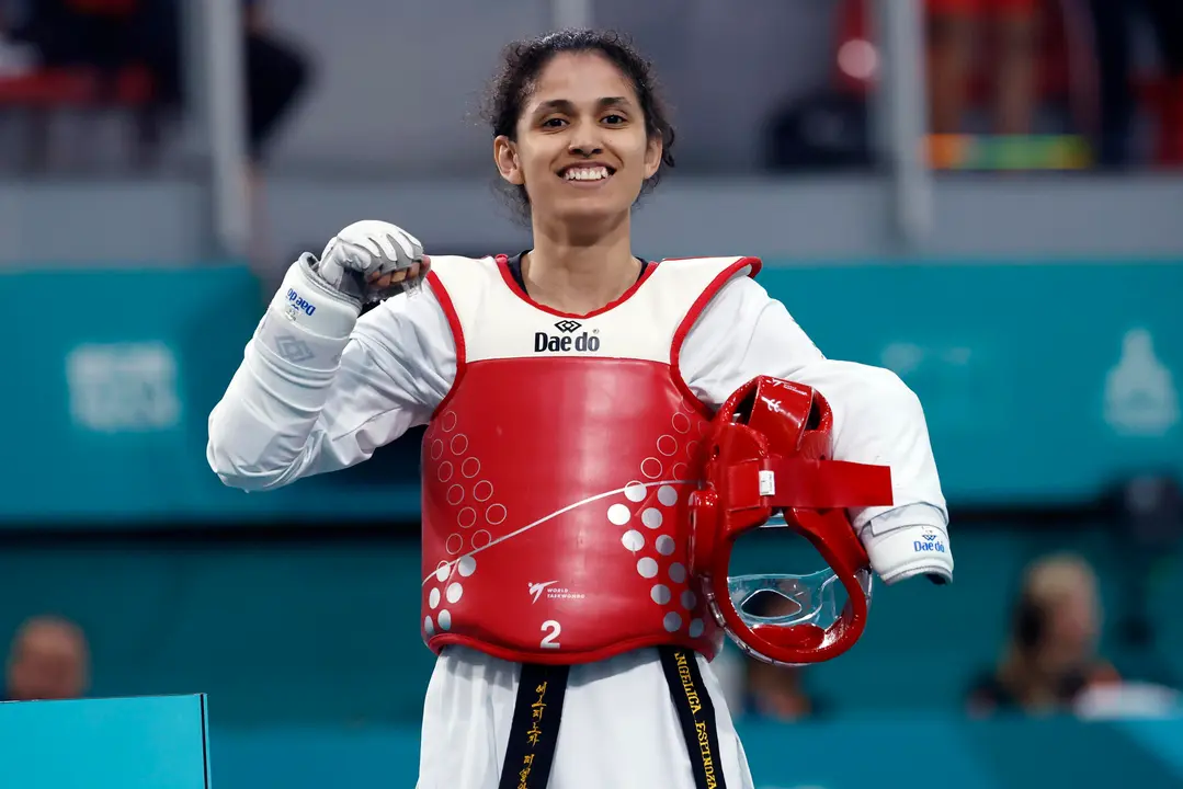 Fotograf&iacute;a de archivo en la que se registr&oacute; a la taekwondista peruana Leonor Ang&eacute;lica Espinoza, quien gan&oacute; la medalla de oro de los Juegos Paral&iacute;mpicos de Par&iacute;s 2024 en la categor&iacute;a k44 de -47 kilos. EFE/Elvis Gonz&aacute;lez
