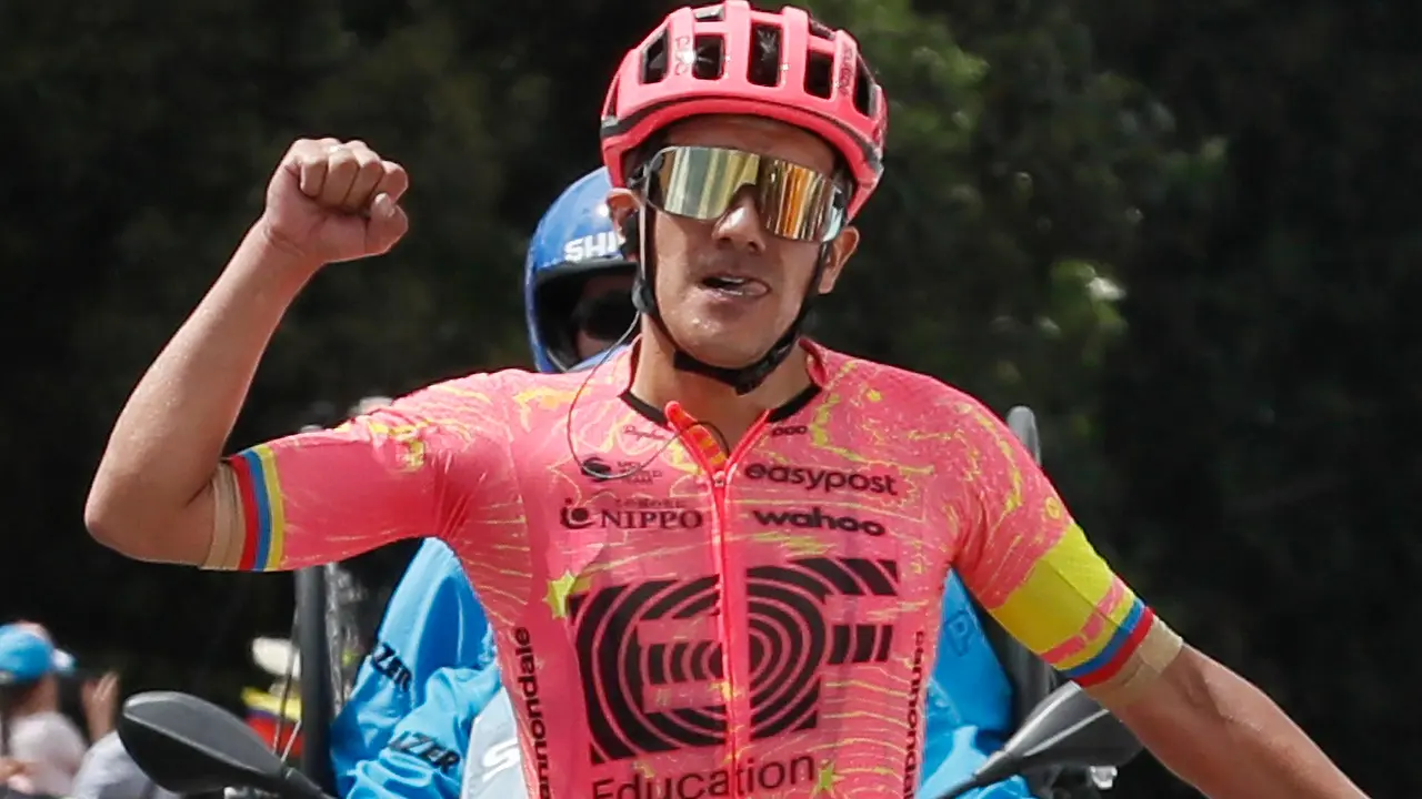 Fotograf&iacute;a de archivo del ciclista ecuatoriano Richard Carapaz, campe&oacute;n ol&iacute;mpico de ruta. EFE Carlos Ortega