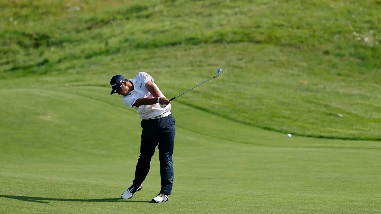 El japon&eacute;s Hideki Matsuyama en Saint-Quentin-en-Yvelines, Francia. EFE/EPA/ERIK S. LESSER